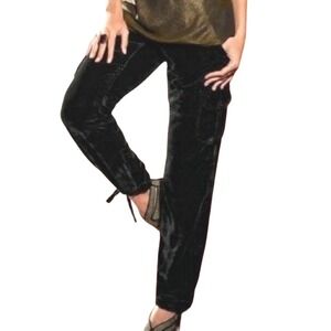 Boston Proper Lightweight Highrise Velvet Cargo Jogger Pants NEW w Tags sz 12